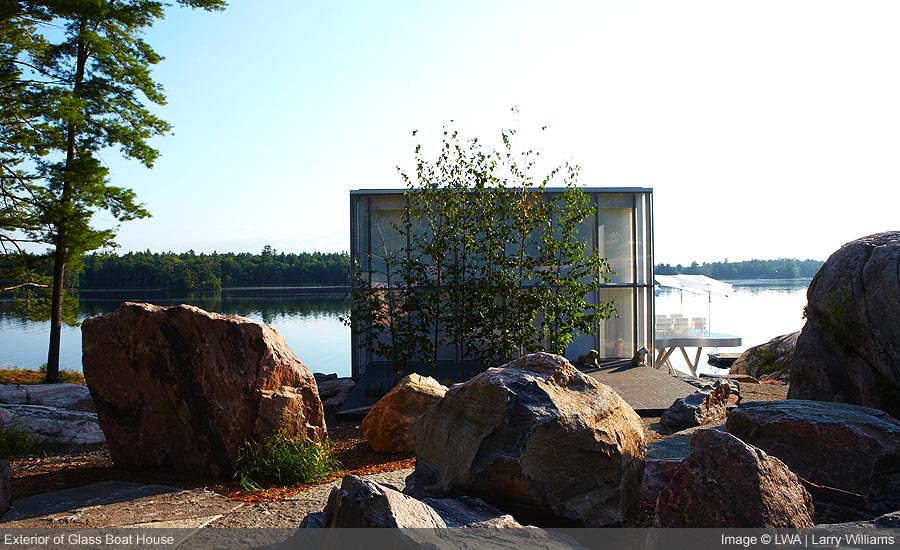 glass boathouse